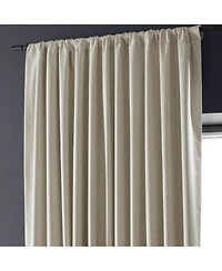 Half Price Drapes Light Beige Extra Wide Performance Linen Hotel Blackout Curtain