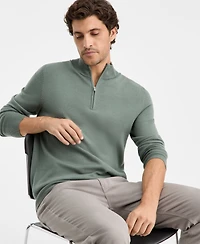 Alfani Men's Long-Sleeve Half-Zip Merino Sweater, Created for Macy's