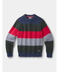 Aubin Men's Pitt Block Stripe Crew Neck Sweater