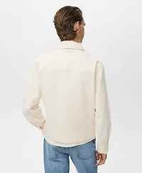 Mango Men's Buttons Straight Cotton Jacket