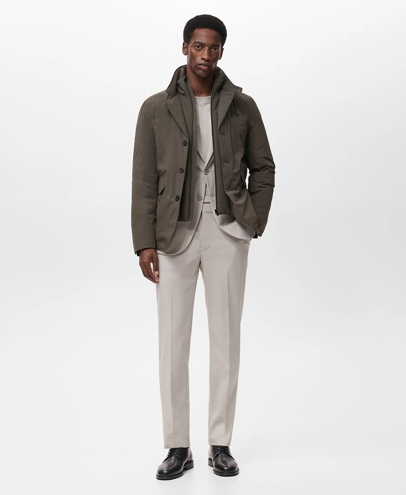 Mango Men's Waterproof Thermolite Pockets Jacket