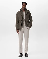 Mango Men's Waterproof Thermolite Pockets Jacket