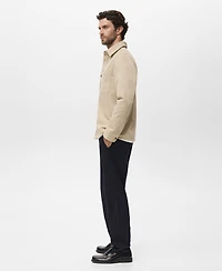 Mango Men's Denim Pockets Overshirt