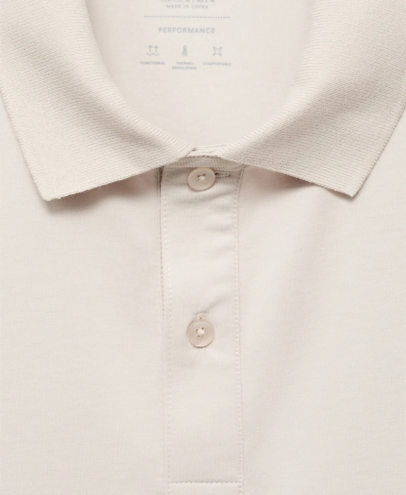 Mango Men's Slim-Fit Thermolite Polo Shirt
