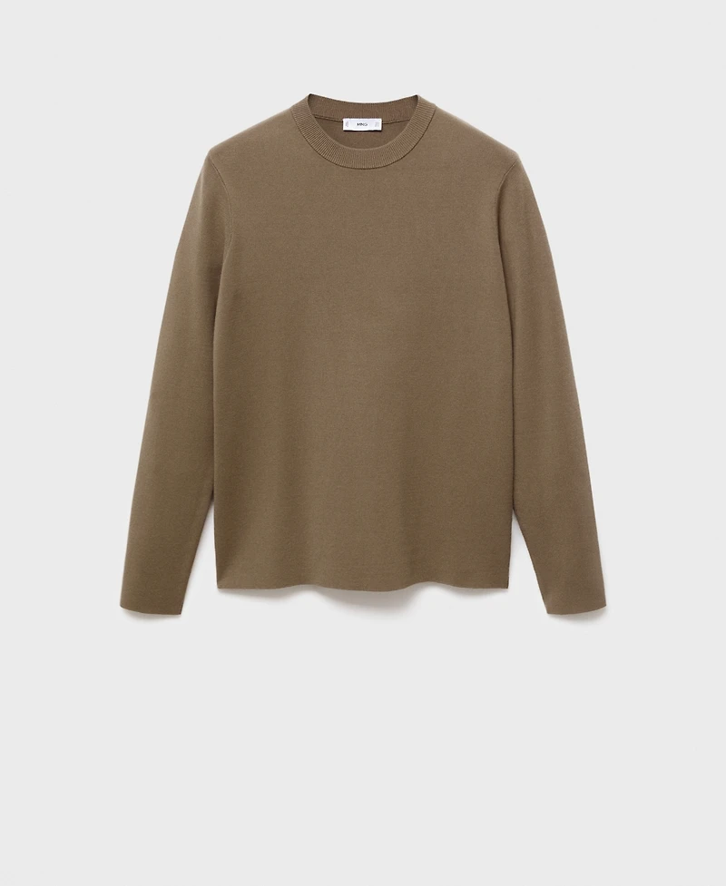 Mango Men's Medium-Knit Regular-Fit Sweater