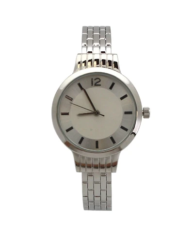 Olivia Pratt Silver Textured Bangle Watch