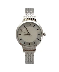 Olivia Pratt Silver Textured Bangle Watch