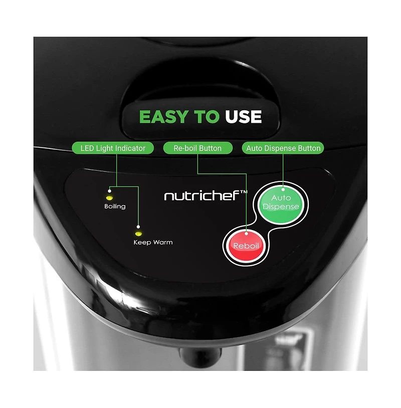 NutriChef 5L Electric Water Boiler & Warmer with Quick Heating and 3 Dispensing Options (PKWK63)