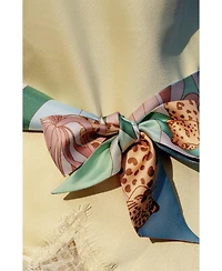 Jessie Zhao New York Silk Skinny Scarf Indoor Forest
