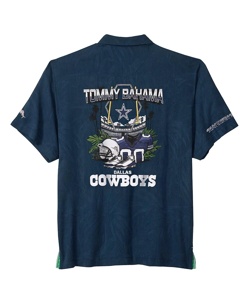 Tommy Bahama Men's Navy Dallas Cowboys Endzone Paradise Coolmax Button-Up Shirt