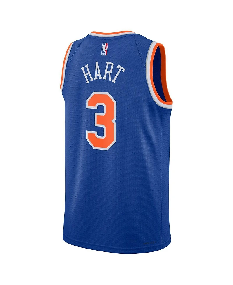 Nike Men's and Women's Josh Hart Blue New York Knicks Swingman Player Jersey - Icon Edition