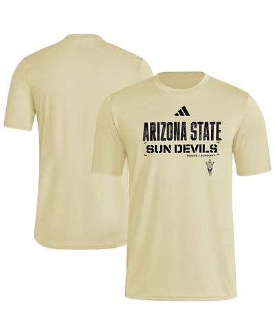 Adidas Men's Natural Arizona State Sun Devils 2025 Military Appreciation Pre-Game Aeroready T-Shirt