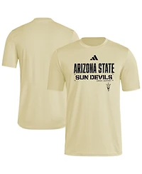 Adidas Men's Natural Arizona State Sun Devils 2025 Military Appreciation Pre-Game Aeroready T-Shirt