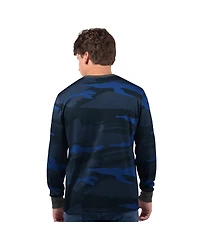 Starter Men's Navy/Royal Denver Broncos Thursday Night Gridiron Logo Long Sleeve T-Shirt