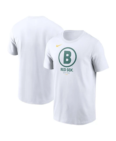 Nike Men's White Boston Red Sox City Connect Large Logo T-Shirt