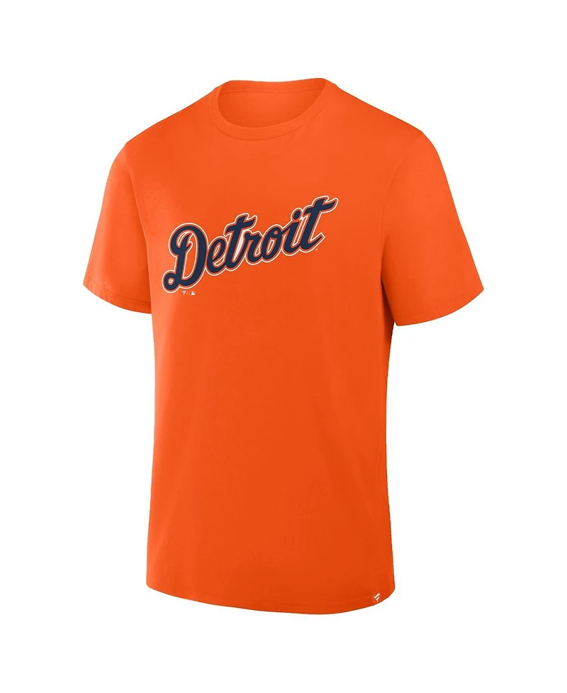 Fanatics Men's Orange Detroit Tigers Wordmark Legacy T-Shirt
