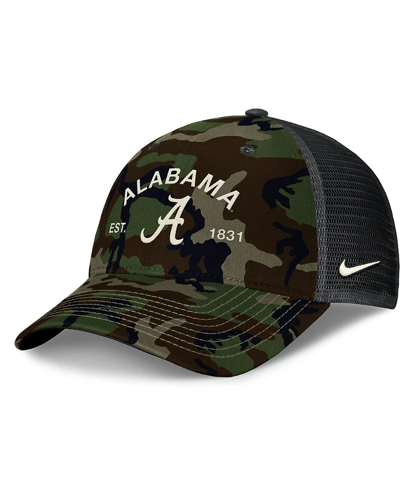 Nike Men's Camo Alabama Crimson Tide 2025 Military Appreciation Rise Adjustable Trucker Hat