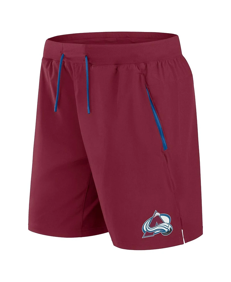 Fanatics Men's Burgundy Colorado Avalanche Authentic Pro Rink Performance Shorts