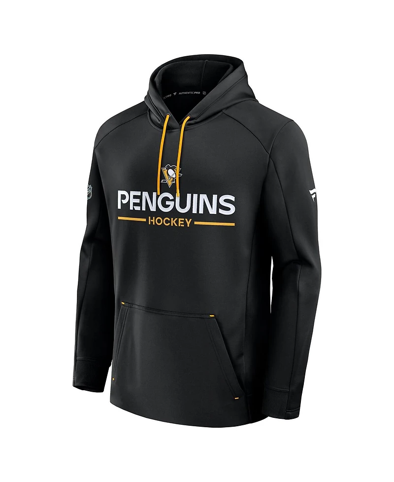 Fanatics Men's Black Pittsburgh Penguins Authentic Pro Rink Hoodie