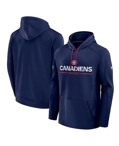 Fanatics Men's Navy Montreal Canadiens Authentic Pro Rink Hoodie