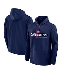 Fanatics Men's Navy Montreal Canadiens Authentic Pro Rink Hoodie