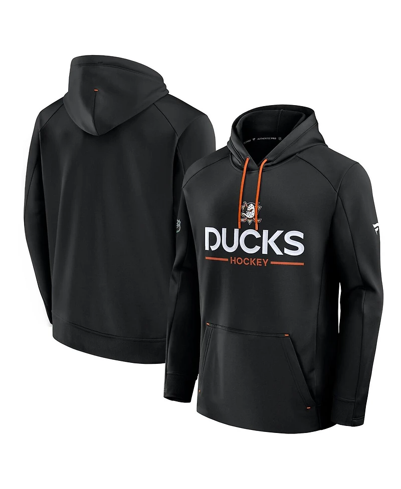 Fanatics Men's Black Anaheim Ducks Authentic Pro Rink Hoodie