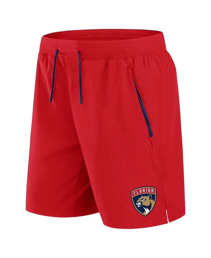 Fanatics Men's Red Florida Panthers Authentic Pro Rink Performance Shorts