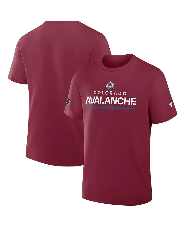 Fanatics Men's Burgundy Colorado Avalanche Authentic Pro Primary T-Shirt