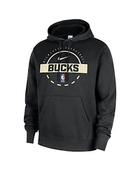 Nike Men's Black Milwaukee Bucks 2025/26 Authentic Practice Club Pullover Hoodie