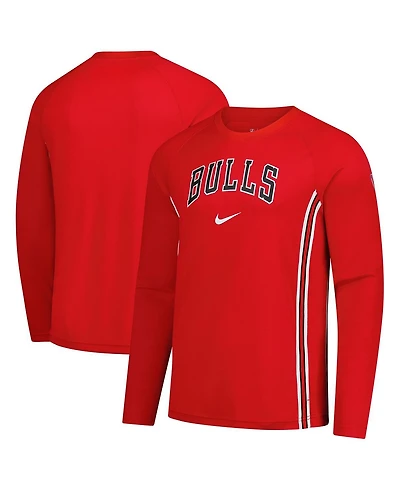 Nike Men's Red Chicago Bulls 2025/26 Authentic Pre-Game Legend Dri-fit Long Sleeve Shooting T-Shirt