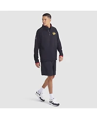 Fanatics Men's Black Chicago Blackhawks Authentic Pro Rink Raglan Quarter-Zip Pullover