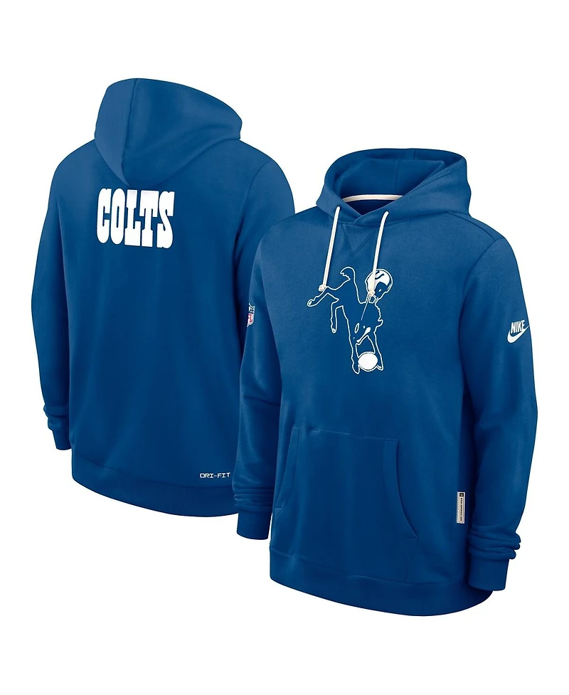 Nike Men's Royal Indianapolis Colts Sideline Standard Issue Alt 2 Dri-fit Hoodie