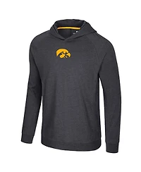 Colosseum Men's Black Iowa Hawkeyes Back Business Long Sleeve Raglan T-Shirt