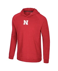 Colosseum Men's Scarlet Nebraska Huskers Back Business Long Sleeve Raglan T-Shirt