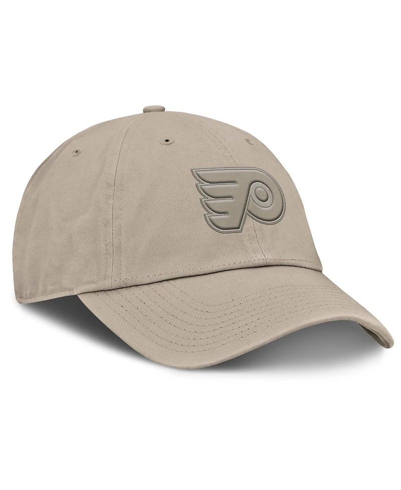 Fanatics Men's Tan Philadelphia Flyers Authentic Pro Road Adjustable Hat