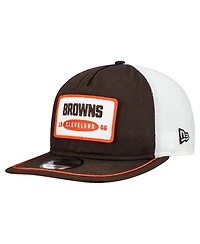 New Era Men's Brown/White Cleveland Browns Patch 19TWENTY Adjustable Hat