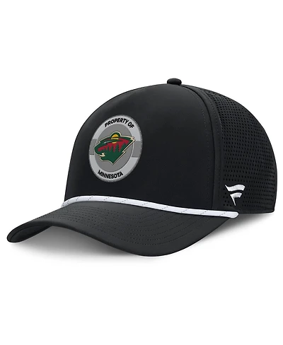 Fanatics Men's Black Minnesota Wild Authentic Pro Rink Adjustable Hat
