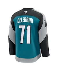 Fanatics Men's Macklin Celebrini Teal San Jose Sharks Alternate Premium Player Jersey