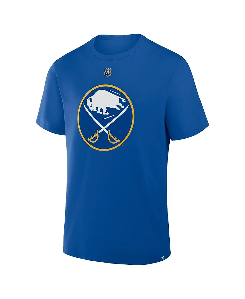 Fanatics Men's Tage Thompson Royal Buffalo Sabres Authentic Stack Name Number T-Shirt