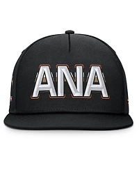 Fanatics Men's Black Anaheim Ducks Authentic Pro Rink Team Code Snapback Hat