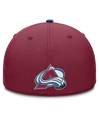 Fanatics Men's Burgundy/Blue Colorado Avalanche Authentic Pro Rink Team Code Flex Hat