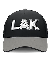 Fanatics Men's Black/Gray Los Angeles Kings Authentic Pro Rink Team Code Flex Hat