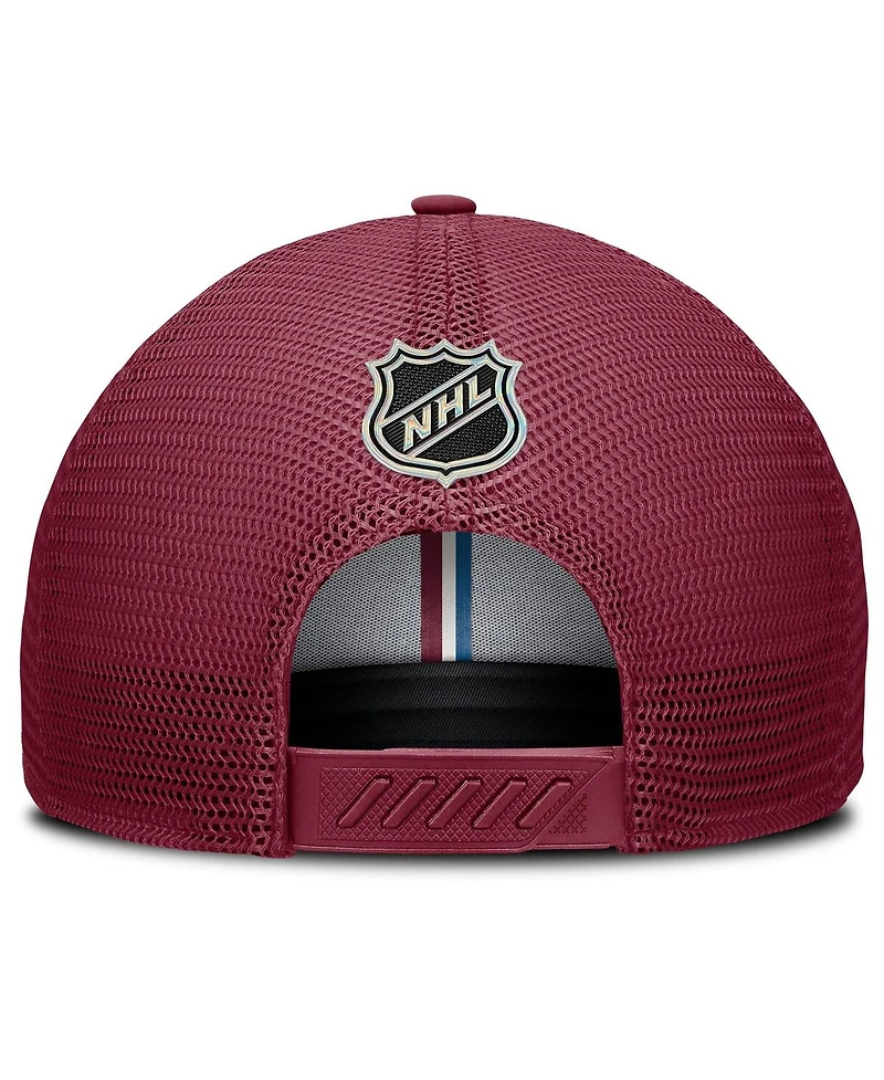 Fanatics Men's Burgundy Colorado Avalanche Authentic Pro Home Ice Trucker Adjustable Hat