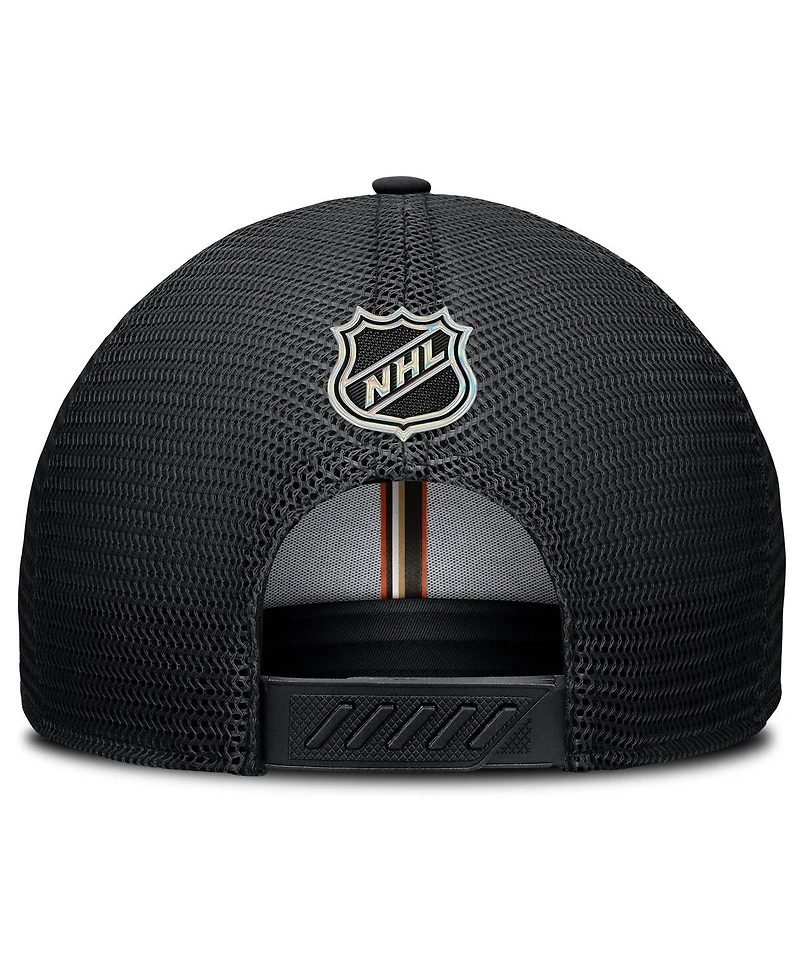 Fanatics Men's Black Anaheim Ducks Authentic Pro Home Ice Trucker Adjustable Hat