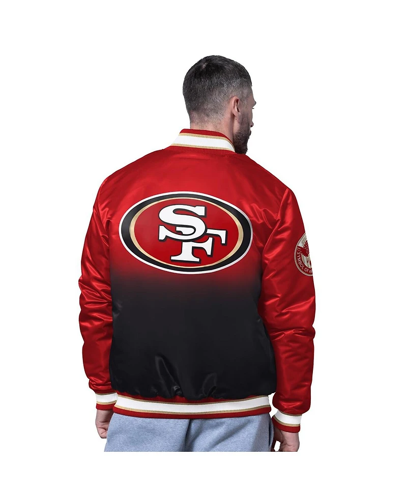 Starter Men's Scarlet San Francisco 49ers Pass Rush Varsity Full-Snap Jacket