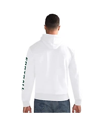 Starter Men's White New York Jets Pullover Hoodie