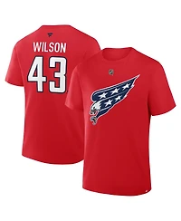 Fanatics Men's Tom Wilson Red Washington Capitals Authentic Stack Name Number T-Shirt