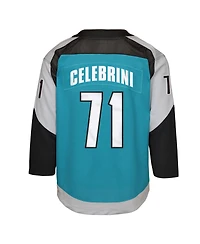 Outerstuff Big Boys and Girls Macklin Celebrini Teal San Jose Sharks Alternate Replica Player Jersey