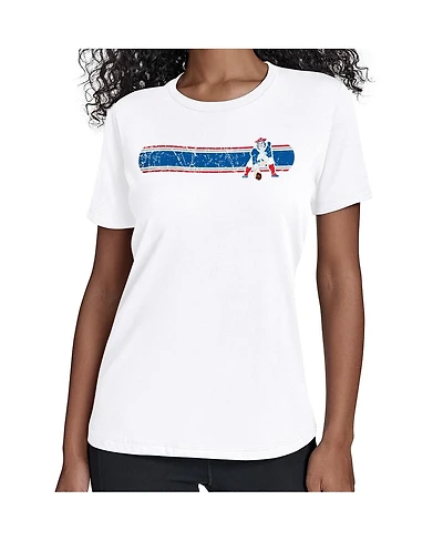 Starter Women's White New England Patriots Throwback Team Stripe T-Shirt