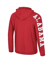 Colosseum Men's Crimson Alabama Tide Back Business Long Sleeve Raglan T-Shirt